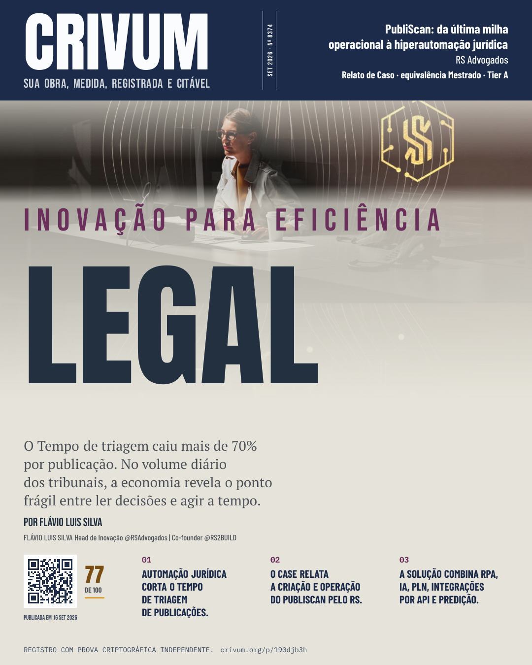 Capa de revista da obra PubliScan: da última milha operacional à hiperautomação jurídica