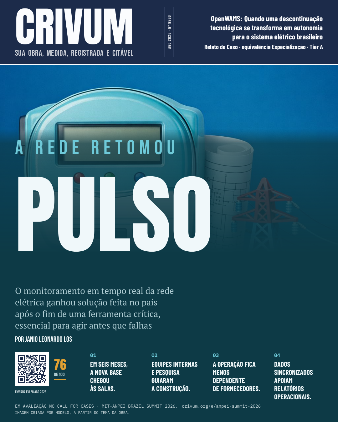 Capa de revista da obra OpenWAMS: Quando uma descontinuação tecnológica se transforma em autonomia para o sistema elétrico brasileiro