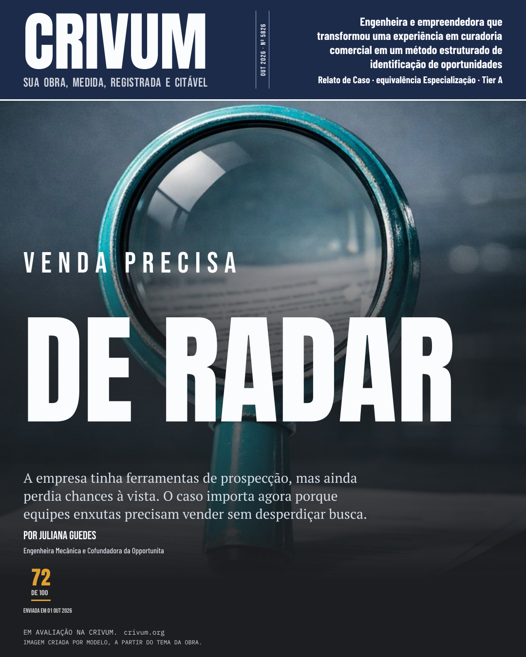 Capa de revista da obra Curadoria Estruturada de Oportunidades Comerciais em Mercados B2B, Públicos e Privados