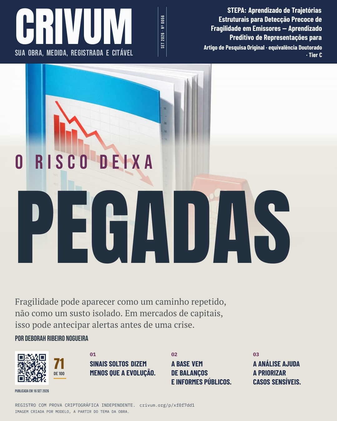 Capa de revista da obra STEPA: Aprendizado de Trajetórias Estruturais para Detecção Precoce de Fragilidade em Emissores — Aprendizado Preditivo de Representações para Inteligência Regulatória nos Mercados de Capitais